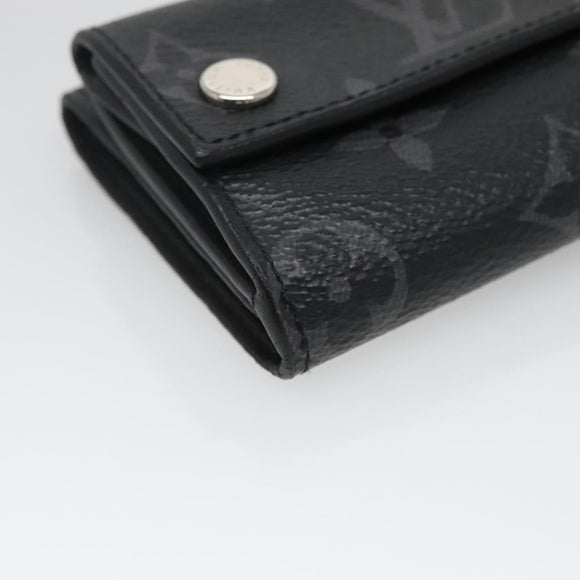 LOUIS VUITTON Monogram Eclipse Discovery Compact Wallet M67630 LV Auth 135759