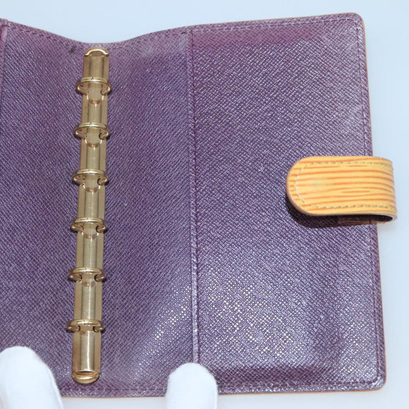 LOUIS VUITTON Epi Agenda PM Day Planner Cover Yellow R20059 LV Auth 135760