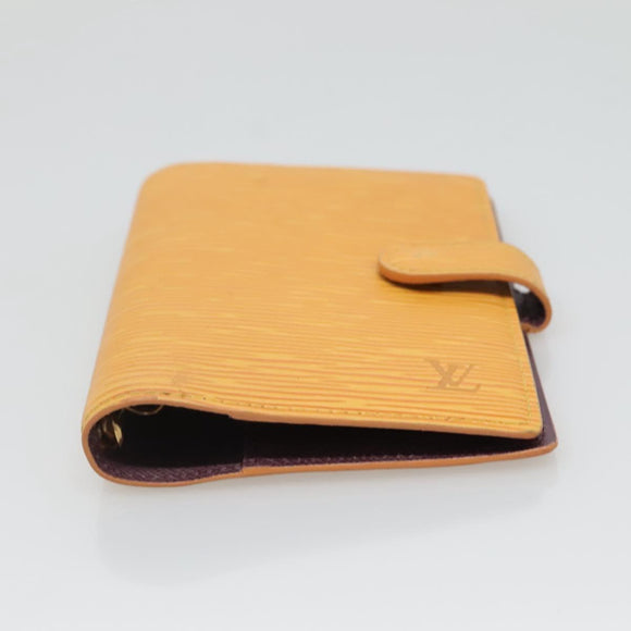 LOUIS VUITTON Epi Agenda PM Day Planner Cover Yellow R20059 LV Auth 135760