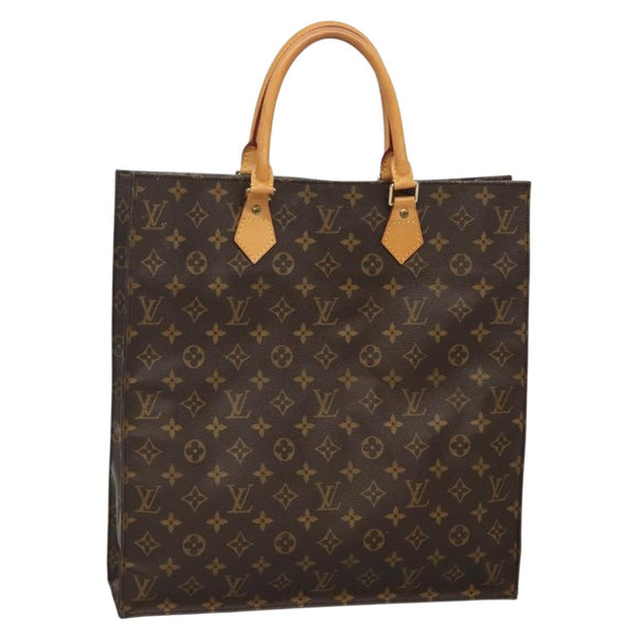 LOUIS VUITTON Monogram Sac Plat Hand Bag M51140 LV Auth 135768