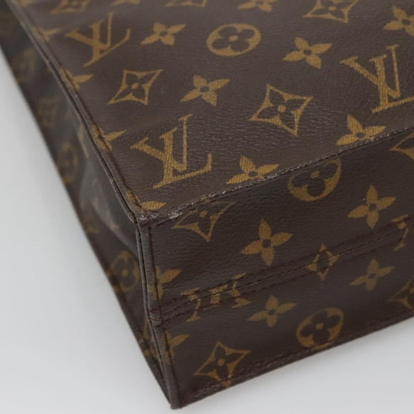 LOUIS VUITTON Monogram Sac Plat Hand Bag M51140 LV Auth 135768