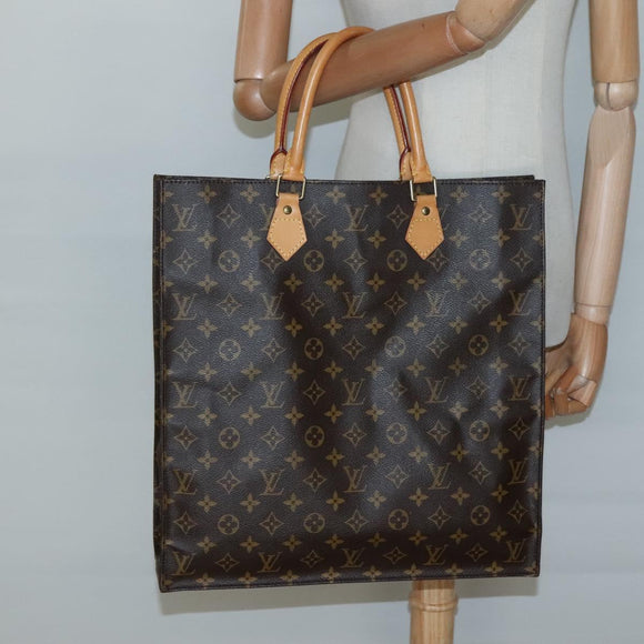 LOUIS VUITTON Monogram Sac Plat Hand Bag M51140 LV Auth 135768