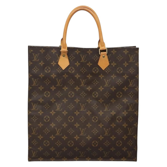 LOUIS VUITTON Monogram Sac Plat Hand Bag M51140 LV Auth 135768