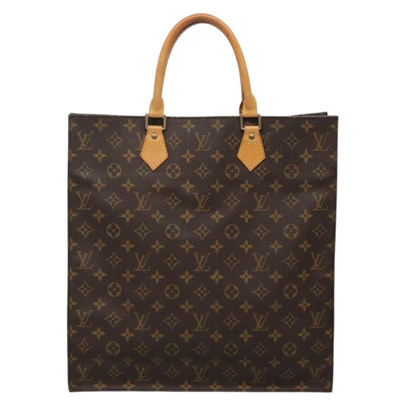 LOUIS VUITTON Monogram Sac Plat Hand Bag M51140 LV Auth 135768