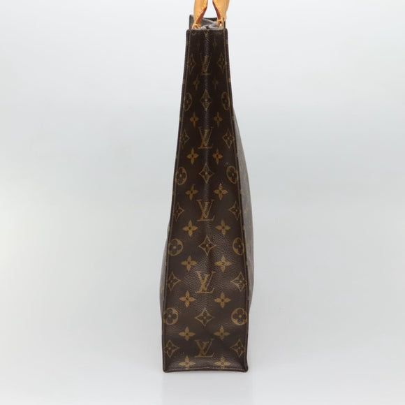 LOUIS VUITTON Monogram Sac Plat Hand Bag M51140 LV Auth 135768