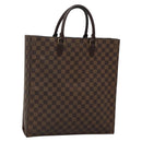 LOUIS VUITTON Damier Ebene Sac Plat Hand Bag N51140 LV Auth 135777-1