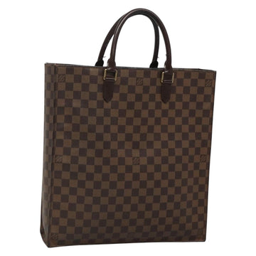 LOUIS VUITTON Damier Ebene Sac Plat Hand Bag N51140 LV Auth 135777
