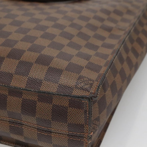 LOUIS VUITTON Damier Ebene Sac Plat Hand Bag N51140 LV Auth 135777
