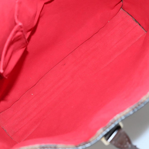 LOUIS VUITTON Damier Ebene Sac Plat Hand Bag N51140 LV Auth 135777