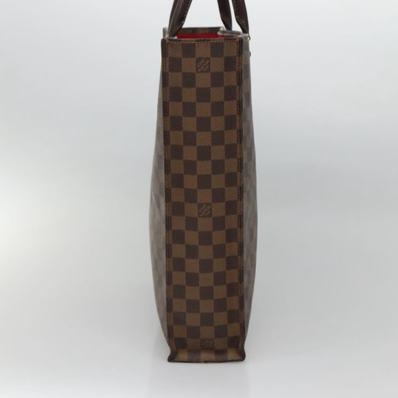 LOUIS VUITTON Damier Ebene Sac Plat Hand Bag N51140 LV Auth 135777