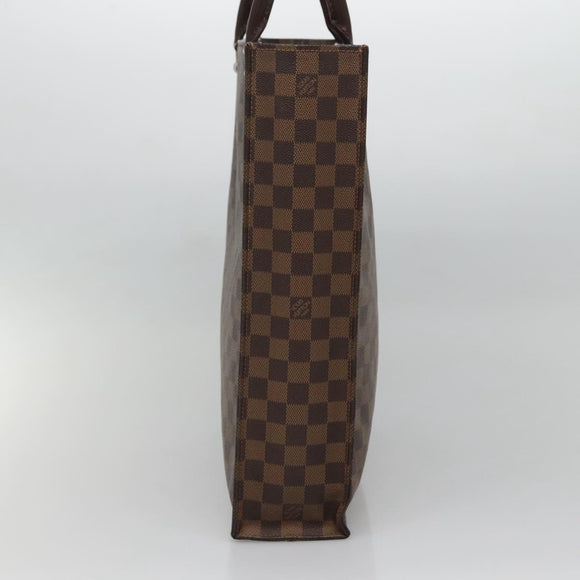 LOUIS VUITTON Damier Ebene Sac Plat Hand Bag N51140 LV Auth 135777