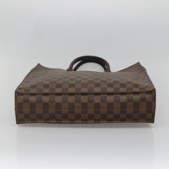 LOUIS VUITTON Damier Ebene Sac Plat Hand Bag N51140 LV Auth 135777