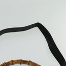 GUCCI Bamboo Hand Bag Leather 2way Black Gold 001 2123 1577 Auth 135785-10