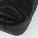 GUCCI Bamboo Hand Bag Leather 2way Black Gold 001 2123 1577 Auth 135785-15