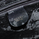 GUCCI Bamboo Hand Bag Leather 2way Black Gold 001 2123 1577 Auth 135785-16