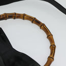 GUCCI Bamboo Hand Bag Leather 2way Black Gold 001 2123 1577 Auth 135785-8