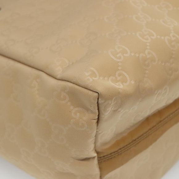 GUCCI GG Canvas Tote Bag Nylon Beige 282439 Auth 135786