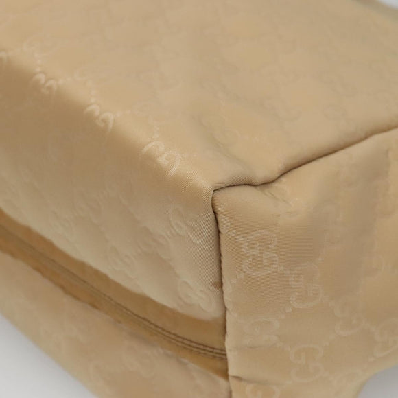 GUCCI GG Canvas Tote Bag Nylon Beige 282439 Auth 135786