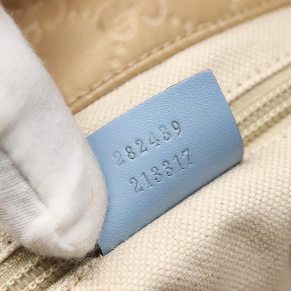 GUCCI GG Canvas Tote Bag Nylon Beige 282439 Auth 135786