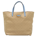 GUCCI GG Canvas Tote Bag Nylon Beige 282439 Auth 135786-13