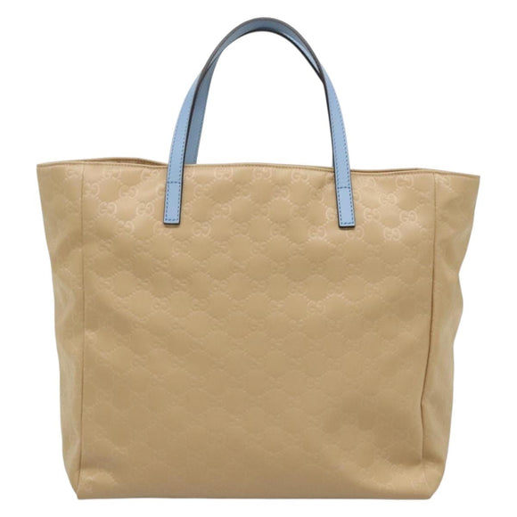 GUCCI GG Canvas Tote Bag Nylon Beige 282439 Auth 135786
