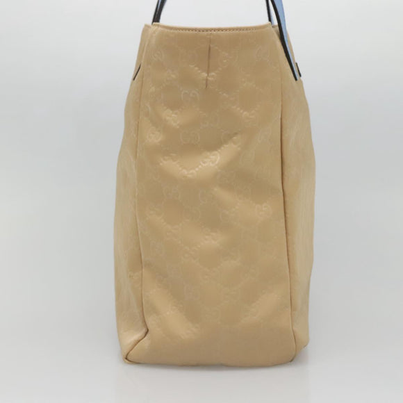 GUCCI GG Canvas Tote Bag Nylon Beige 282439 Auth 135786