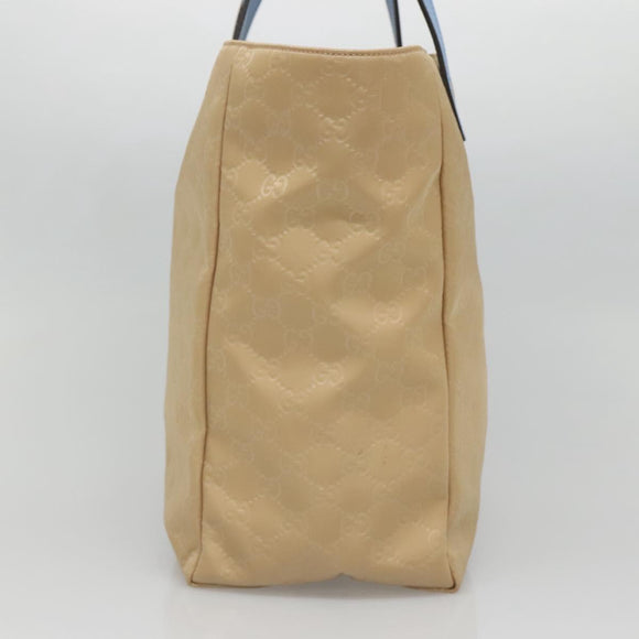GUCCI GG Canvas Tote Bag Nylon Beige 282439 Auth 135786