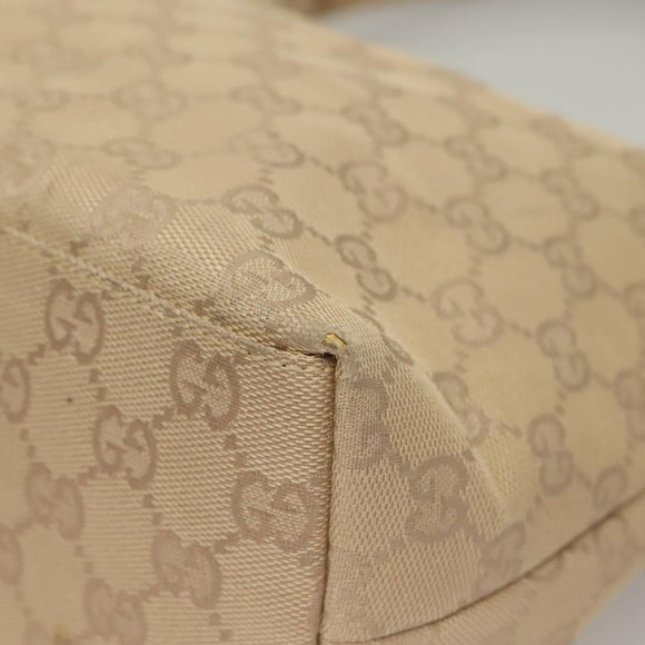GUCCI GG Canvas Shoulder Bag Beige 001 3386 Auth 135789