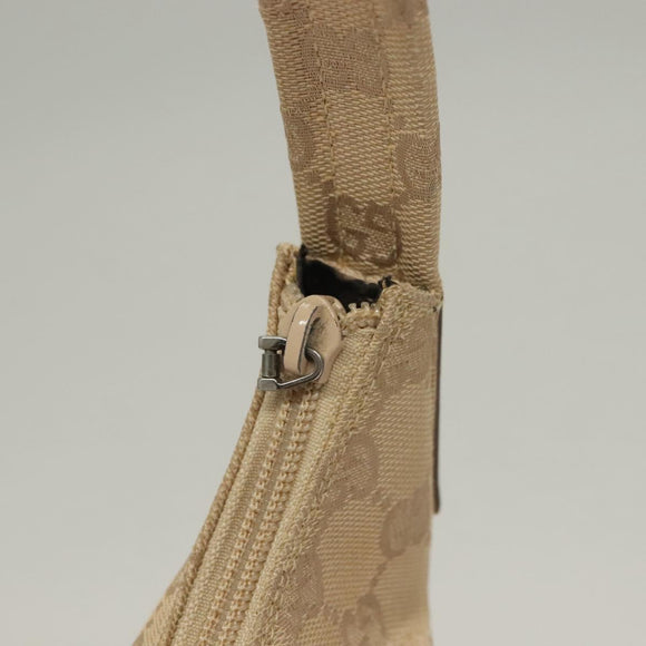 GUCCI GG Canvas Shoulder Bag Beige 001 3386 Auth 135789