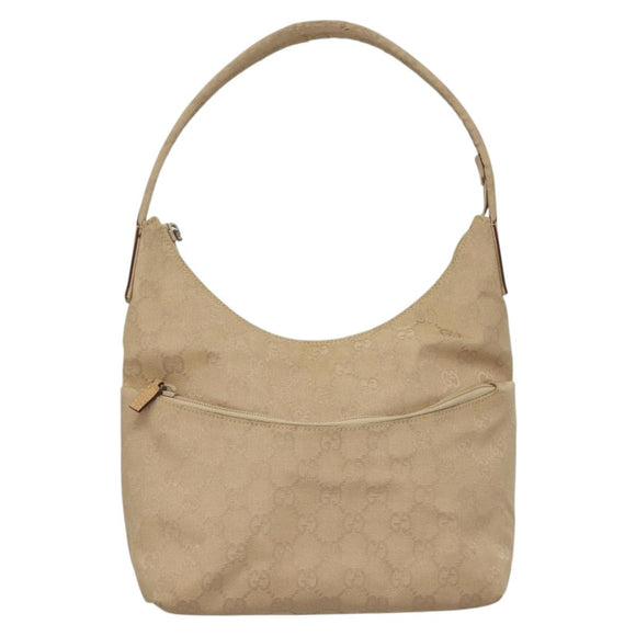 GUCCI GG Canvas Shoulder Bag Beige 001 3386 Auth 135789