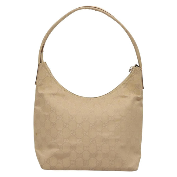 GUCCI GG Canvas Shoulder Bag Beige 001 3386 Auth 135789