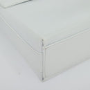 Salvatore Ferragamo Vala Shoulder Bag Leather White Silver Auth 135795-10