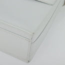 Salvatore Ferragamo Vala Shoulder Bag Leather White Silver Auth 135795-11