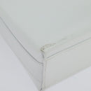 Salvatore Ferragamo Vala Shoulder Bag Leather White Silver Auth 135795-12