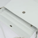 Salvatore Ferragamo Vala Shoulder Bag Leather White Silver Auth 135795-15