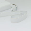 Salvatore Ferragamo Vala Shoulder Bag Leather White Silver Auth 135795-7