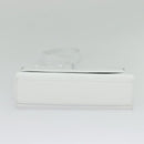 Salvatore Ferragamo Vala Shoulder Bag Leather White Silver Auth 135795-9