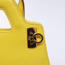 Salvatore Ferragamo Hand Bag Leather 2way Yellow Auth 135797-18
