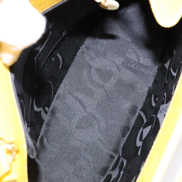 Salvatore Ferragamo Hand Bag Leather 2way Yellow Auth 135797