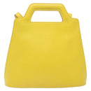 Salvatore Ferragamo Hand Bag Leather 2way Yellow Auth 135797-2