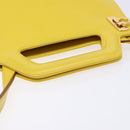 Salvatore Ferragamo Hand Bag Leather 2way Yellow Auth 135797-7