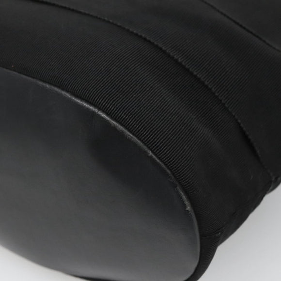 Salvatore Ferragamo Vala Shoulder Bag Canvas Black Gold Auth 135798