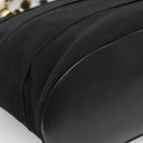 Salvatore Ferragamo Vala Shoulder Bag Canvas Black Gold Auth 135798-13