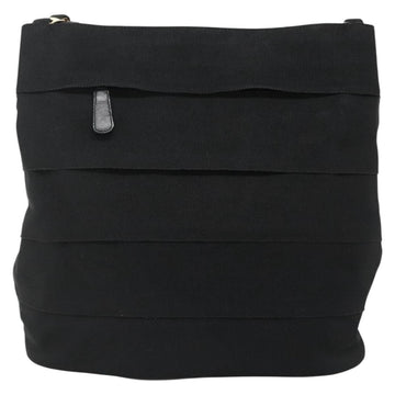 Salvatore Ferragamo Vala Shoulder Bag Canvas Black Gold Auth 135798 - 0