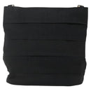 Salvatore Ferragamo Vala Shoulder Bag Canvas Black Gold Auth 135798-3