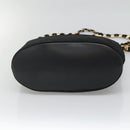Salvatore Ferragamo Vala Shoulder Bag Canvas Black Gold Auth 135798-9