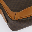 CELINE Macadam Canvas Shoulder Bag PVC Leather Brown Gold Auth 135803-12