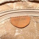 CELINE Macadam Canvas Shoulder Bag PVC Leather Brown Gold Auth 135803-14