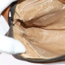 CELINE Macadam Canvas Shoulder Bag PVC Leather Brown Gold Auth 135803-17