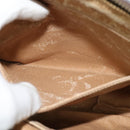 CELINE Macadam Canvas Shoulder Bag PVC Leather Brown Gold Auth 135803-19